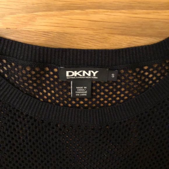 DKNY Black Silk Mesh Sweater - Picture 6 of 7